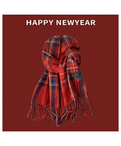 Women Men Winter Thick Cable Knit Wrap Chunky Warm Scarf Ribbed Large Red Scarves Long Wrap Shawl K $11.39 Scarves