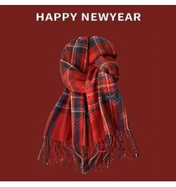 Women Men Winter Thick Cable Knit Wrap Chunky Warm Scarf Ribbed Large Red Scarves Long Wrap Shawl K $11.39 Scarves