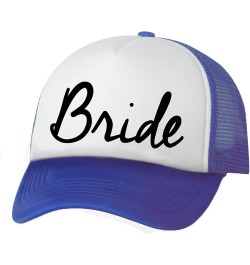 Bride Truckers Mesh snapback hat White/Royal $12.99 Baseball Caps