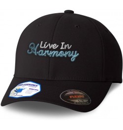 Flexfit Hats for Men & Women Live in Harmony Style B Polyester Dad Hat Baseball Cap Black $20.99 Baseball Caps