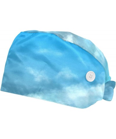 Evening Snow Town 2 Pcs Scrub Cap Working Cap with Buttons One Size Adjustable Nurse Hat for Woman Man Color 7 $9.89 Skullies...