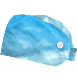 Evening Snow Town 2 Pcs Scrub Cap Working Cap with Buttons One Size Adjustable Nurse Hat for Woman Man Color 7 $9.89 Skullies...