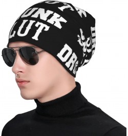 Drunk Slut Beanie Skull Cap Warm Knit Slouchy Hat for Women Men Black $14.06 Skullies & Beanies