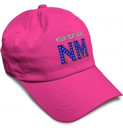 Soft Baseball Cap New Mexico Blue Flag Stars Love State Dad Hats for Men and Women Hot Pink Personalized Text Here $14.57 Bas...