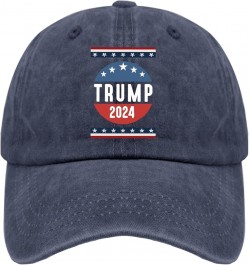 Trump 2024 Mens hat Vintage Cotton Washed Baseball Caps Adjustable Dad Hat Crazy Funny Custom Gifts Navy Blue $10.34 Baseball...