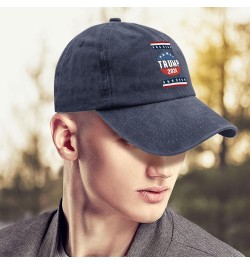 Trump 2024 Mens hat Vintage Cotton Washed Baseball Caps Adjustable Dad Hat Crazy Funny Custom Gifts Navy Blue $10.34 Baseball...