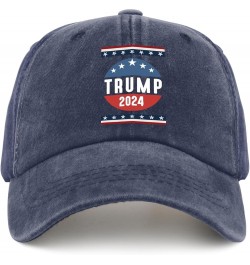 Trump 2024 Mens hat Vintage Cotton Washed Baseball Caps Adjustable Dad Hat Crazy Funny Custom Gifts Navy Blue $10.34 Baseball...