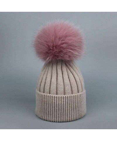 Adults Wool Winter Woman Hats Knitted Vogue Warm Casual Beanies Khaki -- No Ball $19.67 Skullies & Beanies