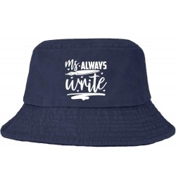 Ms. Always Write Bucket Hat Bucket Hat Flodable Womens Hats for Travel Accessories for Basketball Must Haves Navy $9.24 Bucke...