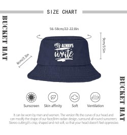 Ms. Always Write Bucket Hat Bucket Hat Flodable Womens Hats for Travel Accessories for Basketball Must Haves Navy $9.24 Bucke...