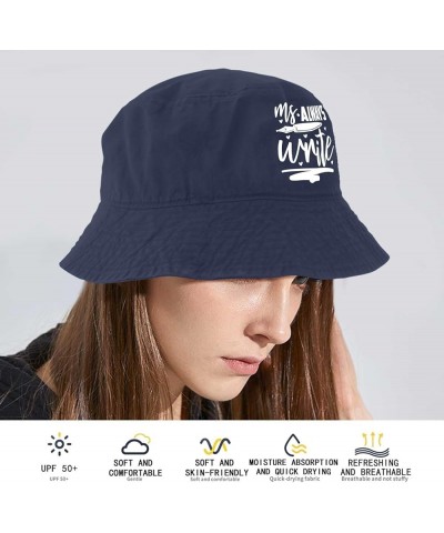 Ms. Always Write Bucket Hat Bucket Hat Flodable Womens Hats for Travel Accessories for Basketball Must Haves Navy $9.24 Bucke...