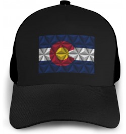 Polygon Effect of Flag of Colorado Baseball Cap Women Men Hat Outdoor Leisure Sun Hat Adjustable Truck Driver Baseball Caps D...