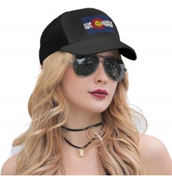 Polygon Effect of Flag of Colorado Baseball Cap Women Men Hat Outdoor Leisure Sun Hat Adjustable Truck Driver Baseball Caps D...