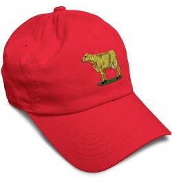 Soft Baseball Cap Brown Swiss Farm and Domesticated Animals Cotton Billards Pool Dad Hats for Men & Women Red Design Only $12...