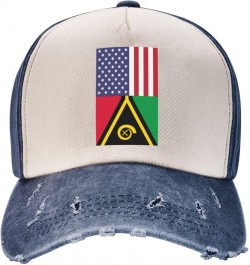 America Vanuatu Friendship Flag Upgrade Your Style with Funny Adjustable Cotton Baseball Caps for Men and Women Navy Blue $16...