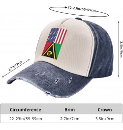 America Vanuatu Friendship Flag Upgrade Your Style with Funny Adjustable Cotton Baseball Caps for Men and Women Navy Blue $16...