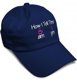 Soft Baseball Cap How I Tell Time Am Pm Cotton Dad Hats for Men & Women Navy $14.55 Baseball Caps