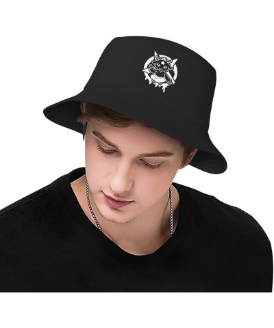 Demon Baphomet Satanic Hat Summer Travel Sun Beach Bucket Hats Cap Packable Fisherman Hat Women Men Black $10.28 Bucket Hats