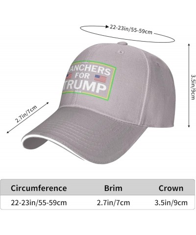 Ranchers for Trump 2024 Hat Pro Farmer for Trump 2024 Baseball Cap for Men Women Trucker Hats Funny Cap Gray $11.87 Baseball ...