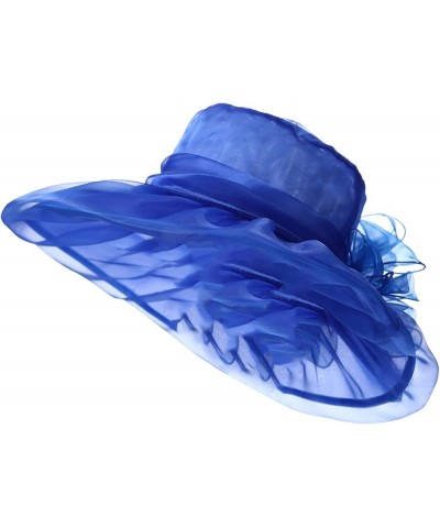 Women's Church Fascinator Bridal Tea Party Wedding Hat Running Hats Blue-1 $7.16 Sun Hats