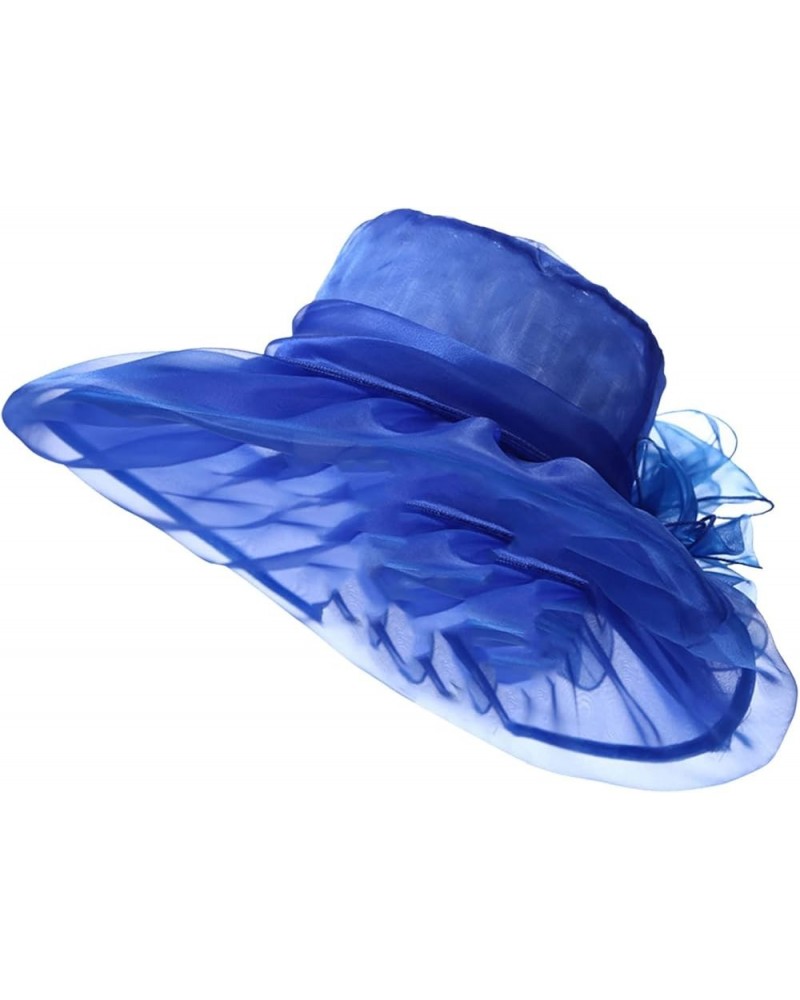 Women's Church Fascinator Bridal Tea Party Wedding Hat Running Hats Blue-1 $7.16 Sun Hats