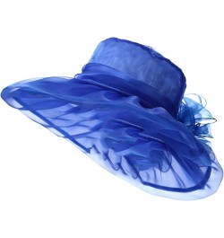 Women's Church Fascinator Bridal Tea Party Wedding Hat Running Hats Blue-1 $7.16 Sun Hats