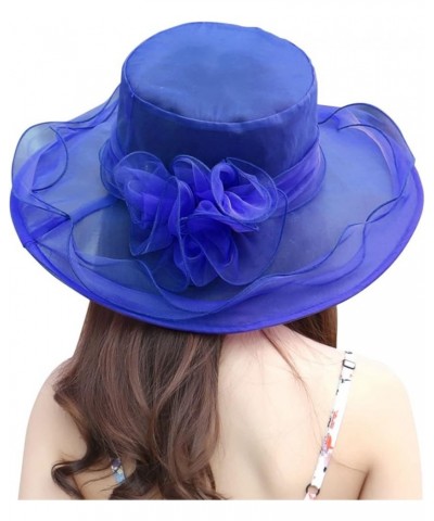 Women's Church Fascinator Bridal Tea Party Wedding Hat Running Hats Blue-1 $7.16 Sun Hats