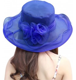 Women's Church Fascinator Bridal Tea Party Wedding Hat Running Hats Blue-1 $7.16 Sun Hats