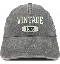 Vintage 1965 Embroidered 59th Birthday Soft Crown Washed Cotton Cap Black $10.00 Baseball Caps