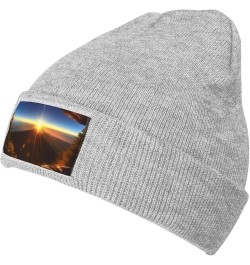 Shining Overlook Print Knitted Hat Knit Cap Daily Knit Hat Men's Unisex Winter Beanie Hat Women Cap Warm Soft Caps Gray $15.0...