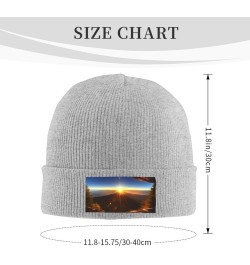 Shining Overlook Print Knitted Hat Knit Cap Daily Knit Hat Men's Unisex Winter Beanie Hat Women Cap Warm Soft Caps Gray $15.0...