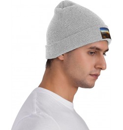 Shining Overlook Print Knitted Hat Knit Cap Daily Knit Hat Men's Unisex Winter Beanie Hat Women Cap Warm Soft Caps Gray $15.0...