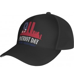 911 Patriot Day Never Forget 911 Cap Tucker Hat Adjustable Baseball Caps Black $13.74 Baseball Caps