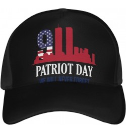 911 Patriot Day Never Forget 911 Cap Tucker Hat Adjustable Baseball Caps Black $13.74 Baseball Caps