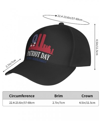 911 Patriot Day Never Forget 911 Cap Tucker Hat Adjustable Baseball Caps Black $13.74 Baseball Caps