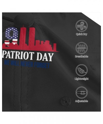 911 Patriot Day Never Forget 911 Cap Tucker Hat Adjustable Baseball Caps Black $13.74 Baseball Caps