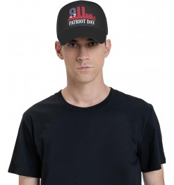 911 Patriot Day Never Forget 911 Cap Tucker Hat Adjustable Baseball Caps Black $13.74 Baseball Caps