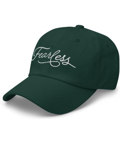 Fearless Baseball Cap (Embroidered) Flexfit Curved Peak Dad Hat Spruce $19.35 Baseball Caps