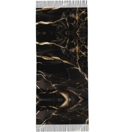 Black Gold Marble Winter Scarf,* Shawl Scarf, Warm Scarf, Soft, Comfortable Scarf, Suitable For Men And Women $13.96 Scarves