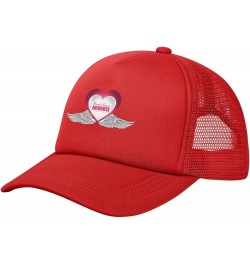 Dad Hat/Cap Mesh Baseball Cap Adjustable Trucker Hat Unisex Red $11.27 Baseball Caps