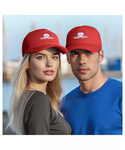 Dad Hat/Cap Mesh Baseball Cap Adjustable Trucker Hat Unisex Red $11.27 Baseball Caps