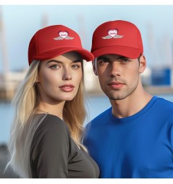 Dad Hat/Cap Mesh Baseball Cap Adjustable Trucker Hat Unisex Red $11.27 Baseball Caps