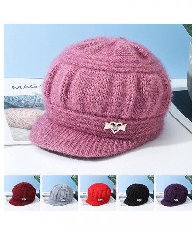 Warm Winter Hat & Scarf Set Stylish Knit Cap for Men Women Personalized Winter Knitted Hat Gifts Valentine's Day Red $7.31 Sk...