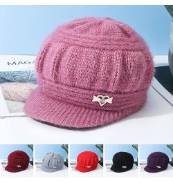 Warm Winter Hat & Scarf Set Stylish Knit Cap for Men Women Personalized Winter Knitted Hat Gifts Valentine's Day Red $7.31 Sk...