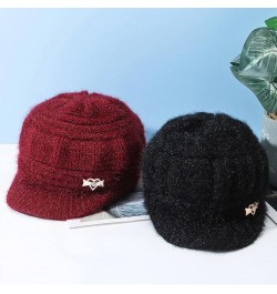 Warm Winter Hat & Scarf Set Stylish Knit Cap for Men Women Personalized Winter Knitted Hat Gifts Valentine's Day Red $7.31 Sk...