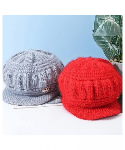 Warm Winter Hat & Scarf Set Stylish Knit Cap for Men Women Personalized Winter Knitted Hat Gifts Valentine's Day Red $7.31 Sk...