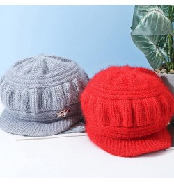 Warm Winter Hat & Scarf Set Stylish Knit Cap for Men Women Personalized Winter Knitted Hat Gifts Valentine's Day Red $7.31 Sk...