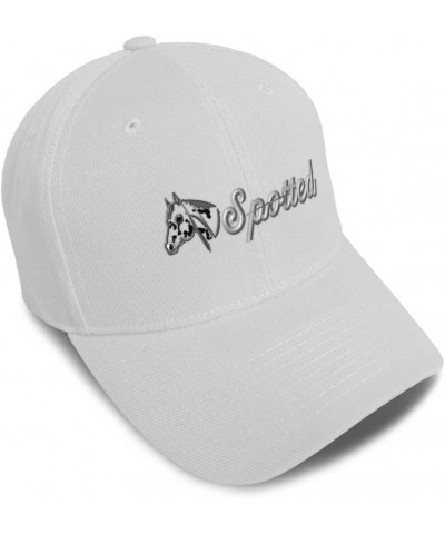 Custom Baseball Cap Spotted Horses Pony Acrylic Equestrian Dad Hats for Men and Women White Design Only $15.38 Baseball Caps