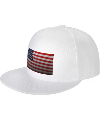 Flag of The United States Snapback Hats for Men Baseball Cap Trucker Hat Flat Brim Hats White $10.26 Baseball Caps