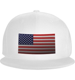 Flag of The United States Snapback Hats for Men Baseball Cap Trucker Hat Flat Brim Hats White $10.26 Baseball Caps